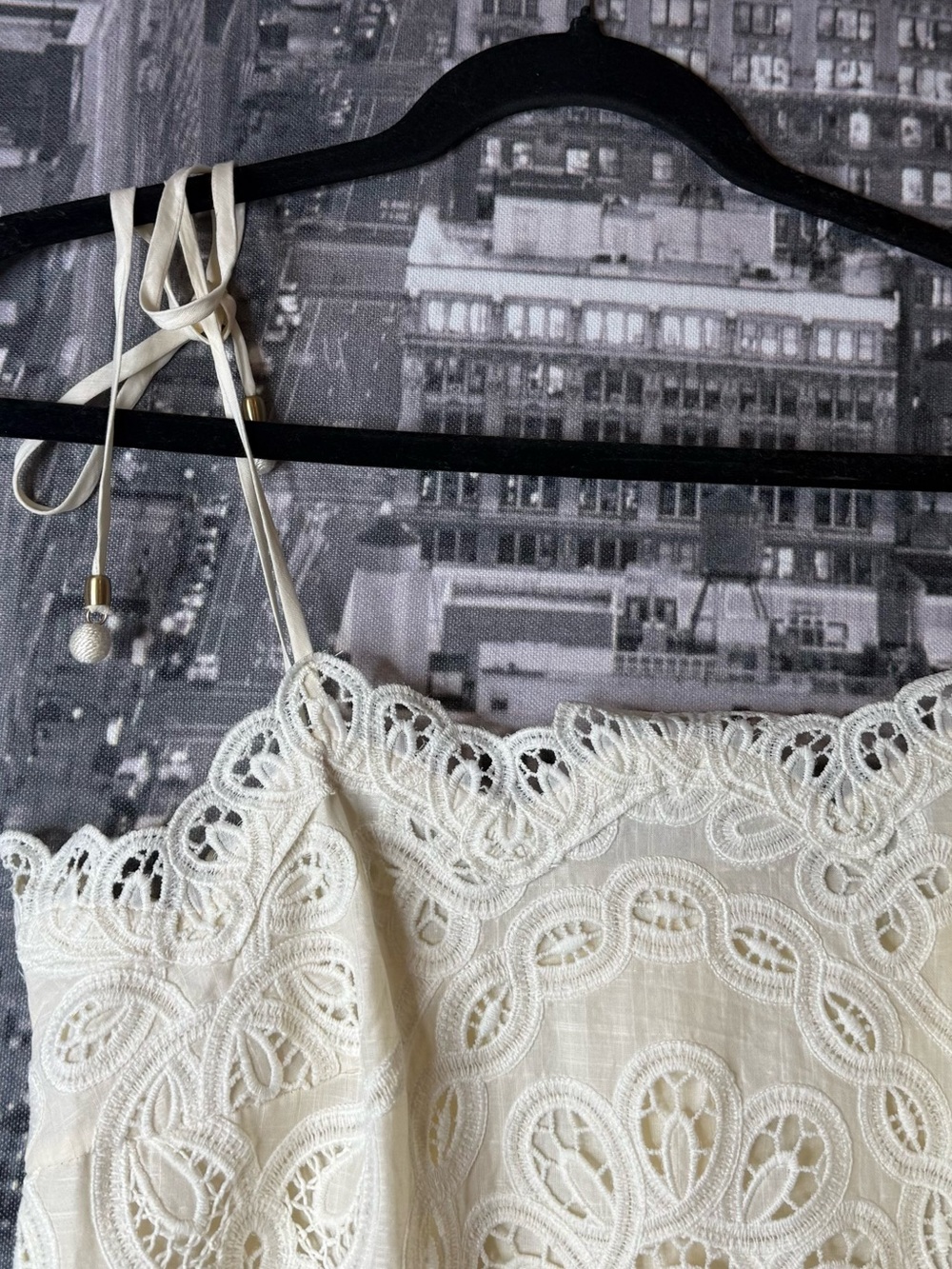 NWT Zimmermann Rhiannon Embroidered Ivory Linen Midi Dress Size 1 US 6 - Picture 5 of 12